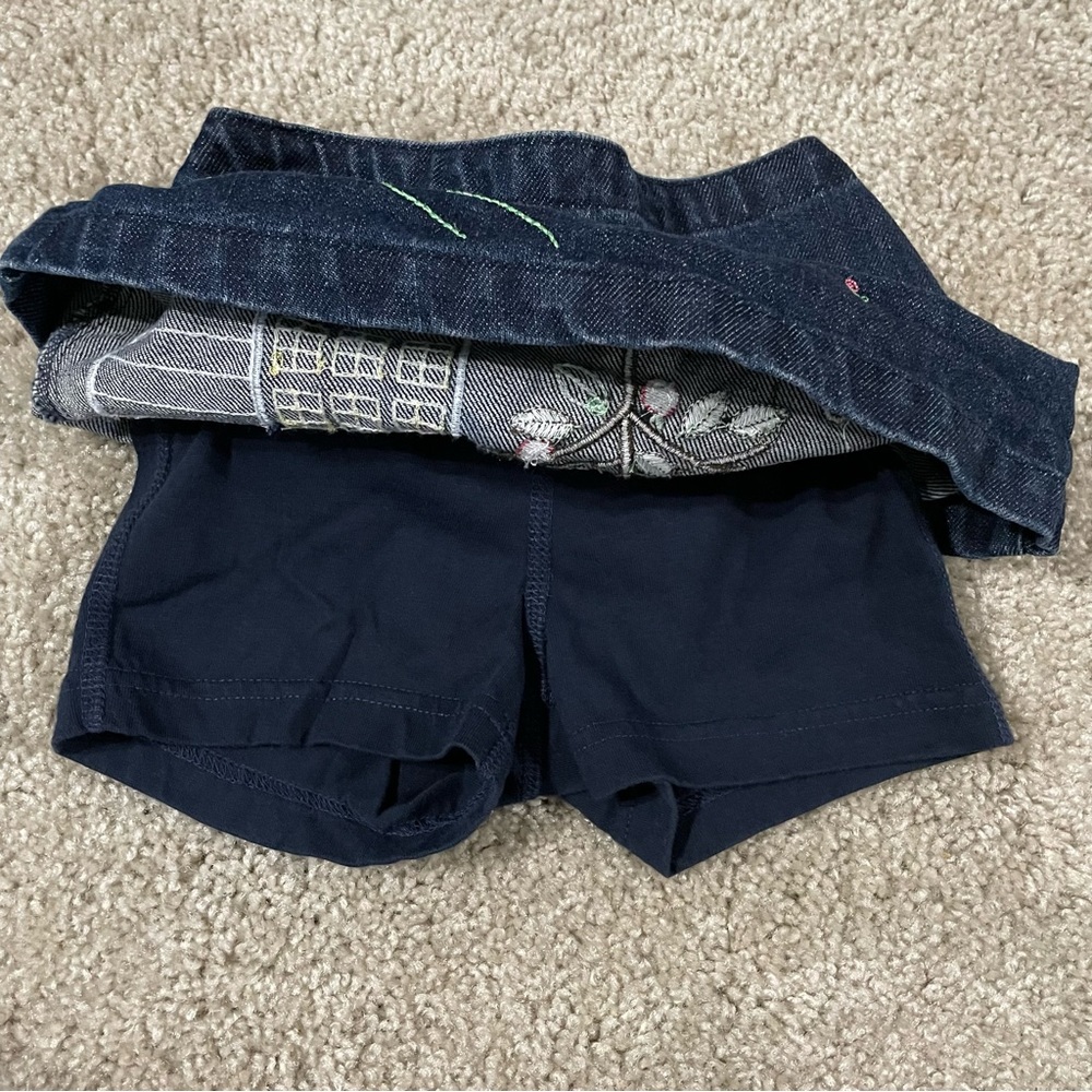 Lands End Girls Denim Embroidered Skirt 2T - Picture 5 of 5